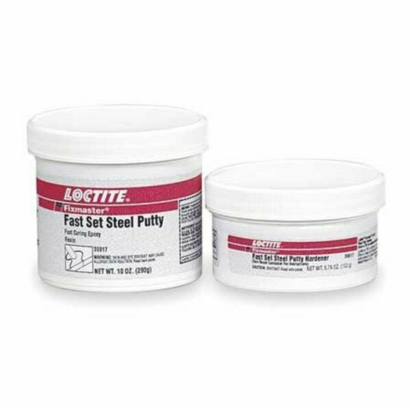 Loctite Fixmaster Fast Set Steel Putty 'Steel Reinforced Two-Part Epoxy', 1-lb. Kit, Resin and Hardener LOC39917